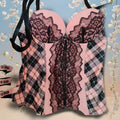 Luxury plaid corset